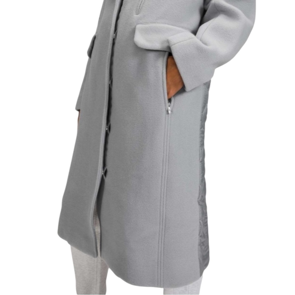 LULULEMON Long Wrap Coat Light Gray Oversized Jacket Size 12 -- GORGEOUS!!! - Picture 6 of 9